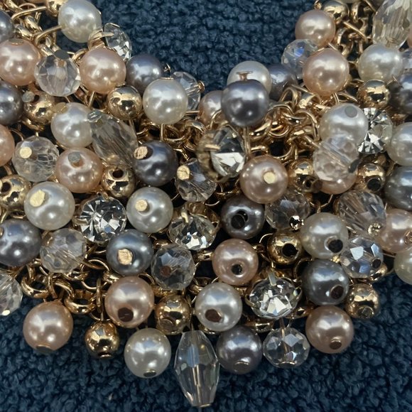 Bocar Crystal Beads Chunky Collar Statement Necklace - Picture 5 of 5